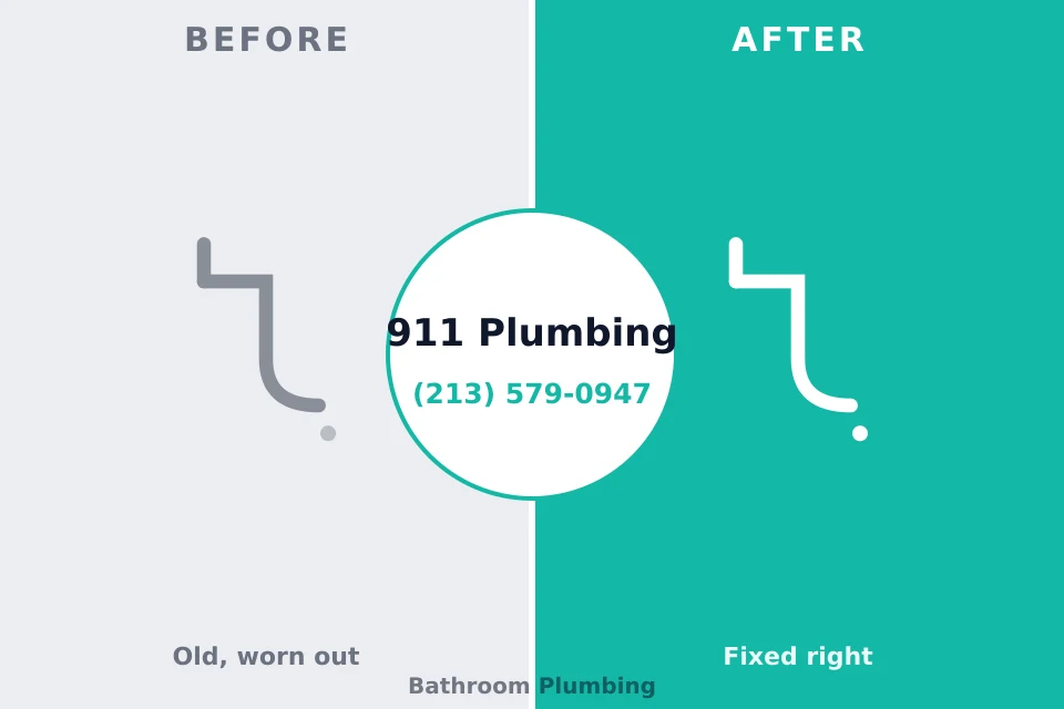 Before and after: plumbing repair Maywood, NJ
